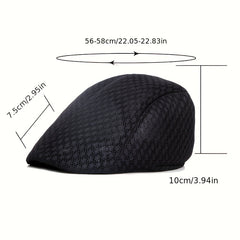 Mesh Breathable Flat Cap Newsboy Hats Sun Protection Visor Hat