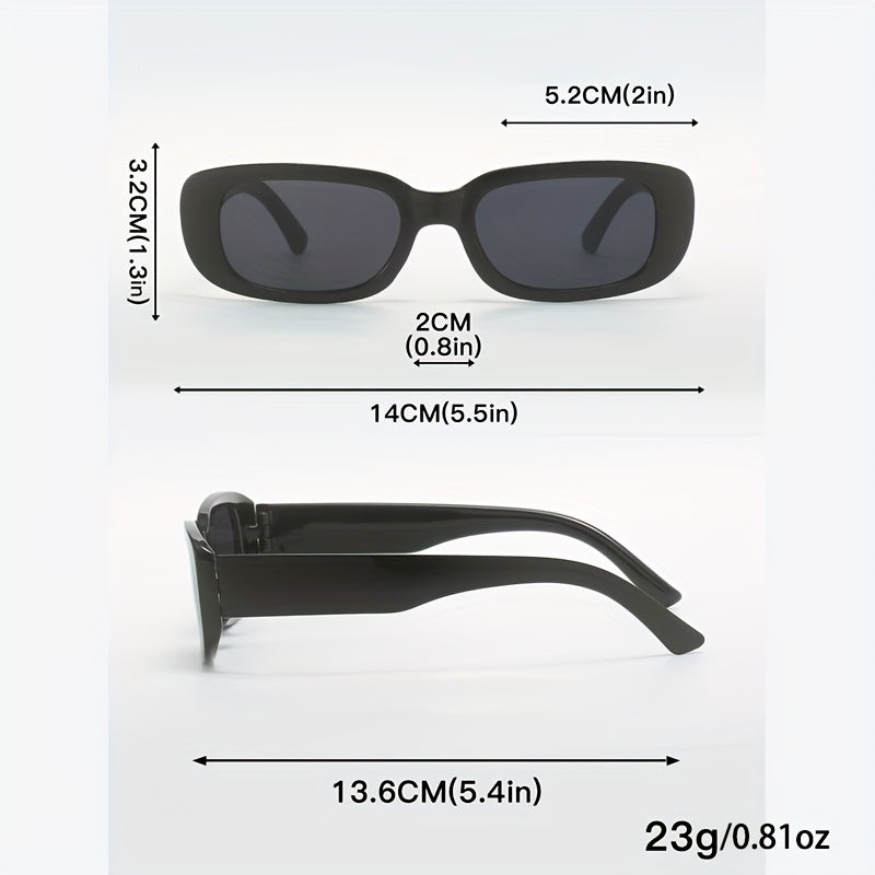 Rectangle Sunglasses Retro Anti Glare UV400 Sun Shades for Vacation