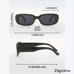 Rectangle Sunglasses Retro Anti Glare UV400 Sun Shades for Vacation