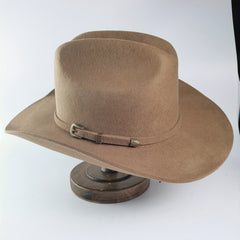 Men's Tweed Western Cowboy Hat Cocked Hump Autumn Winter Riding Hat