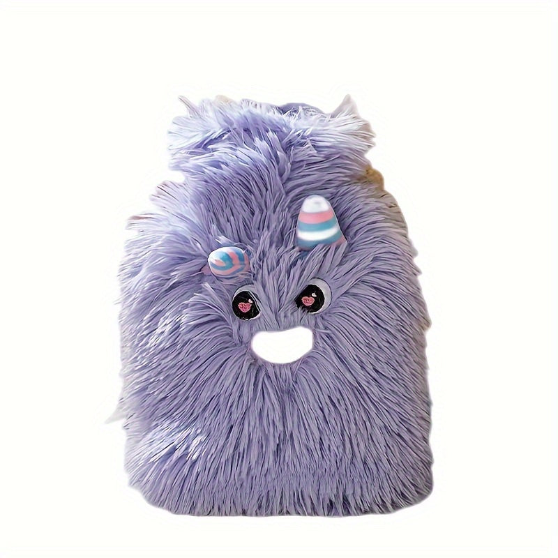 850ml Hot Water Bottle w/ Cartoon Plush Cover Hand Warmer for Winter