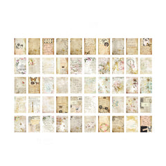 100 Sheets Retro Scrapbook Paper Set DIY Material 9.91 cm x 13.97 cm