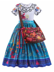 Princess Skirt Cosplay Dress Set with Bag