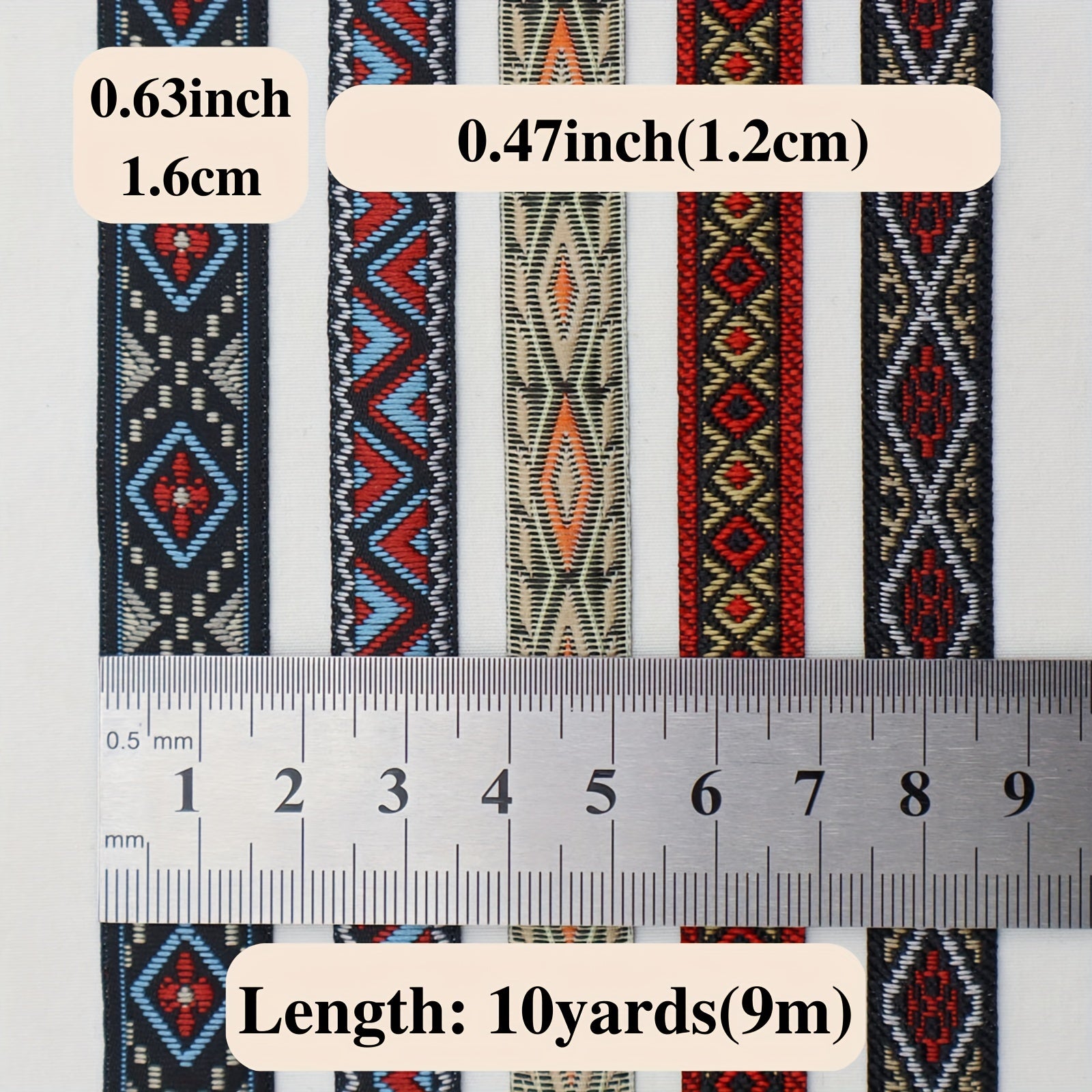 Jacquard Lace Ribbon Embroidered Trim For Sewing Crafts