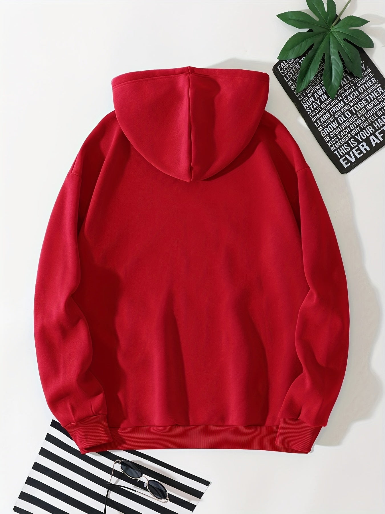LA Print Hoodie Kangaroo Pocket Long Sleeve Hooded Sweatshirt Women