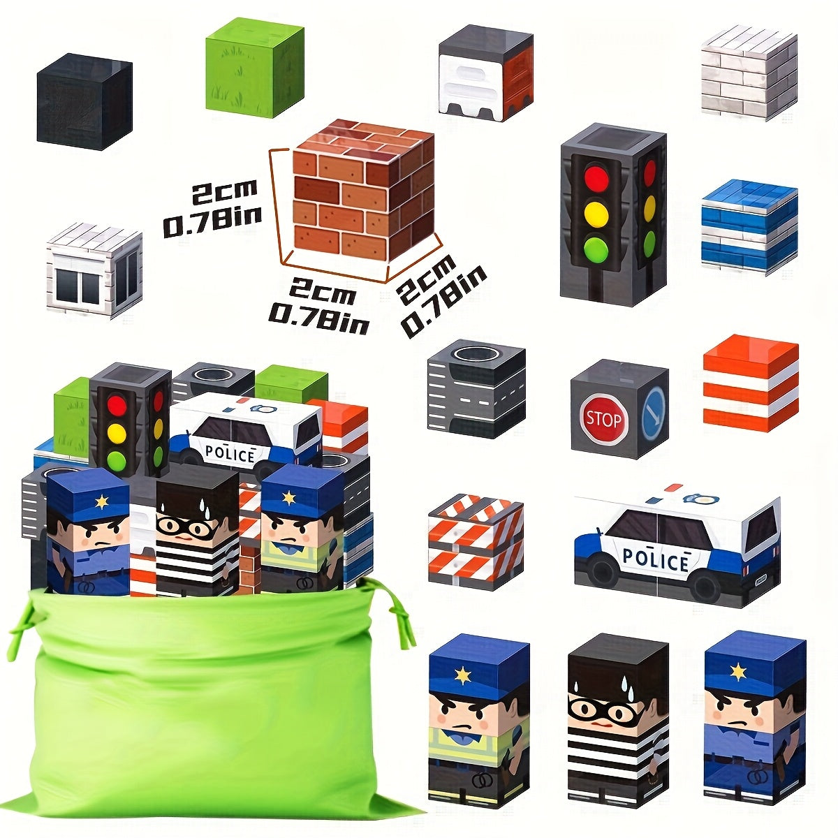 Magnetic Blocks Puzzle Learning Blocks Children's Magnetic Cube Set