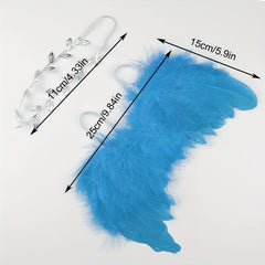 2pcs Feather & Leaf Headband Set for Newborn Photography
