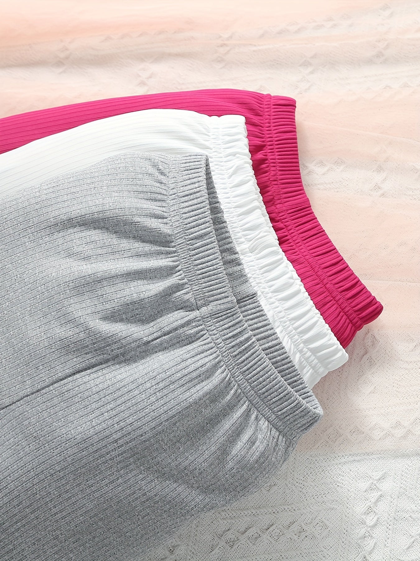 3pcs Cotton Comfortable Girls Long Pants Set Toddler Baby Stylish Trousers