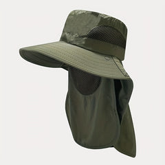 Mesh Bucket Hat with Neck Flap UV Protection