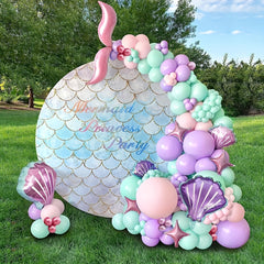 120pcs Mermaid Bow Garland Set Pale Purple Balloons Party Decoration