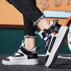 Men's Lightweight Lace up Skate Shoes Elevator Shoes