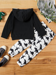Baby Boy's Dinosaur Hoodie & Trousers Set
