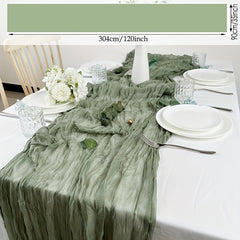 Boho Cheesecloth Table Runner for Wedding Reception Bridal Shower