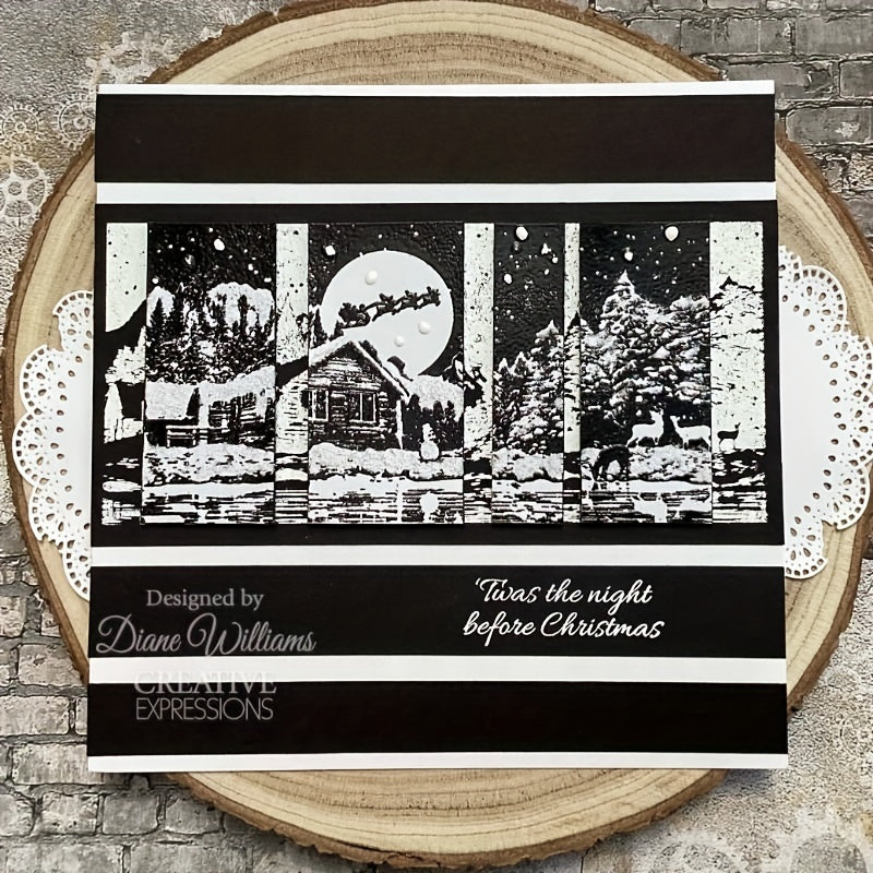 Christmas Snow Scene Transparent Silicone Stamp for Scrapbook DIY Card Making