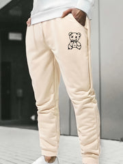 Men's Graphic Print Drawstring Elastic Waist Pants Casual Sweatpants