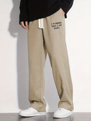 Men's Rare Letter Print Drawstring Pants