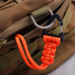Braided Nylon Keychain w/ Metal Triangle Buckle