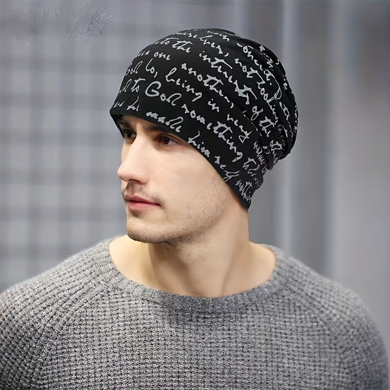 Men's Spring Summer Thin Pullover Hat Cotton Polyester Turban Hat