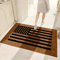 American Flag Area Rug Shaggy Non Slip Washable for Living Room