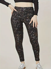 Women's Plus Snack Print High Stretch Leggings