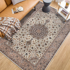 Vintage Rustic Area Rug Traditional Oriental Non Shedding
