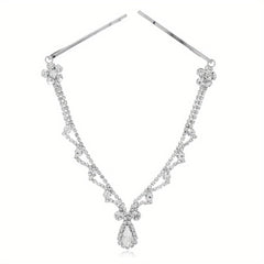 Rhinestone Head Piece Head Chain for Prom Party