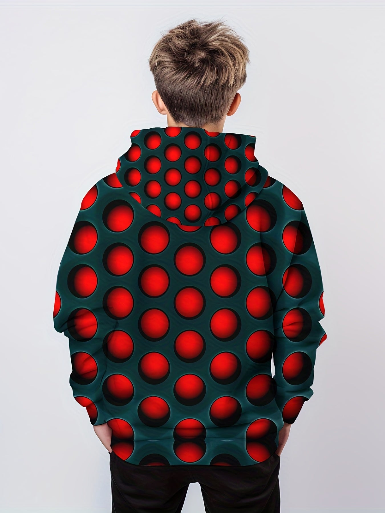 Boys 3D Print Pullover Hooded Sweatshirt For Spring Fall Kids Hoodie Tops