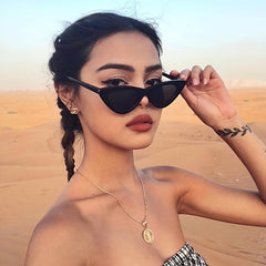 Vintage Narrow Cat Eye Sunglasses For Women