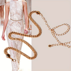 Metal Corn Waist Chain Golden Decorative Dress Girdle Tassel Belt
