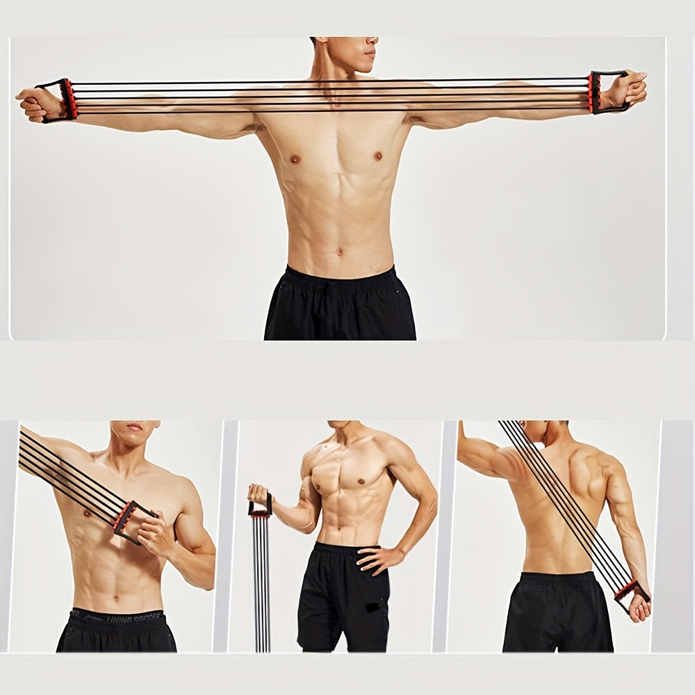 Adjustable 5 Band Chest Expander Full Body Workout Set for Strength Flexibility