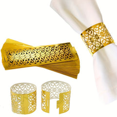 10pcs Rose Butterfly Napkin Rings for Wedding Party Home Decor