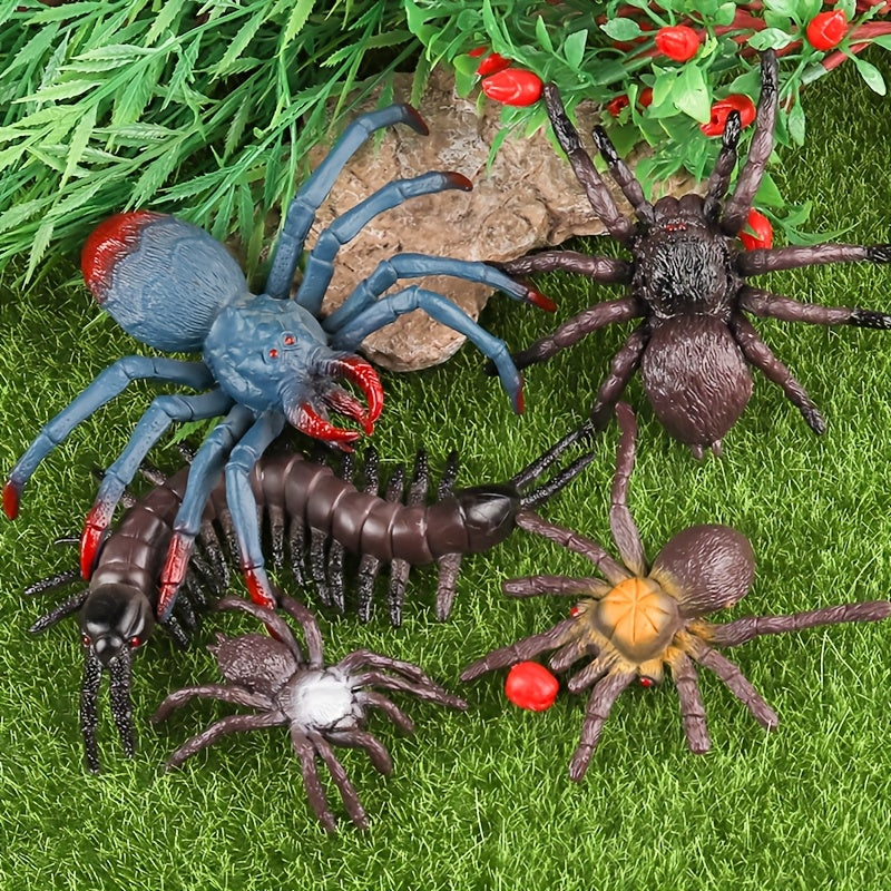 26pcs Realistic Insect Model Set Butterflies Mantis Spider Lizard Frog & More