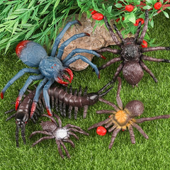 26pcs Realistic Insect Model Set Butterflies Mantis Spider Lizard Frog & More