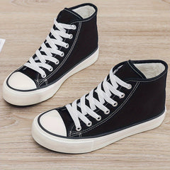 Girls' High Top Plush Lined Skate Shoes Warm Non Slip Sneakers