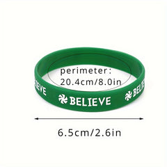 5pcs Christmas Silicone Wristbands Sports Bracelets Unisex