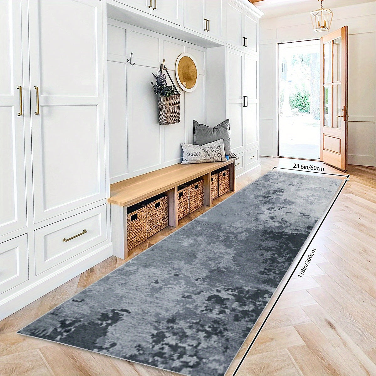 Soft Non-Slip Laundry Room Rug Stair Carpet Runner Machine Washable Hall Bedroom
