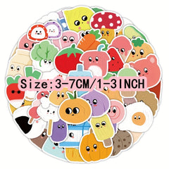 50pcs Cream Style Food Graffiti Stickers for Laptop Helmet Water Cup