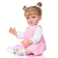 22in Reborn Baby Doll Toy Perfect Gift For Kids Flexible 3D Skin & Layers