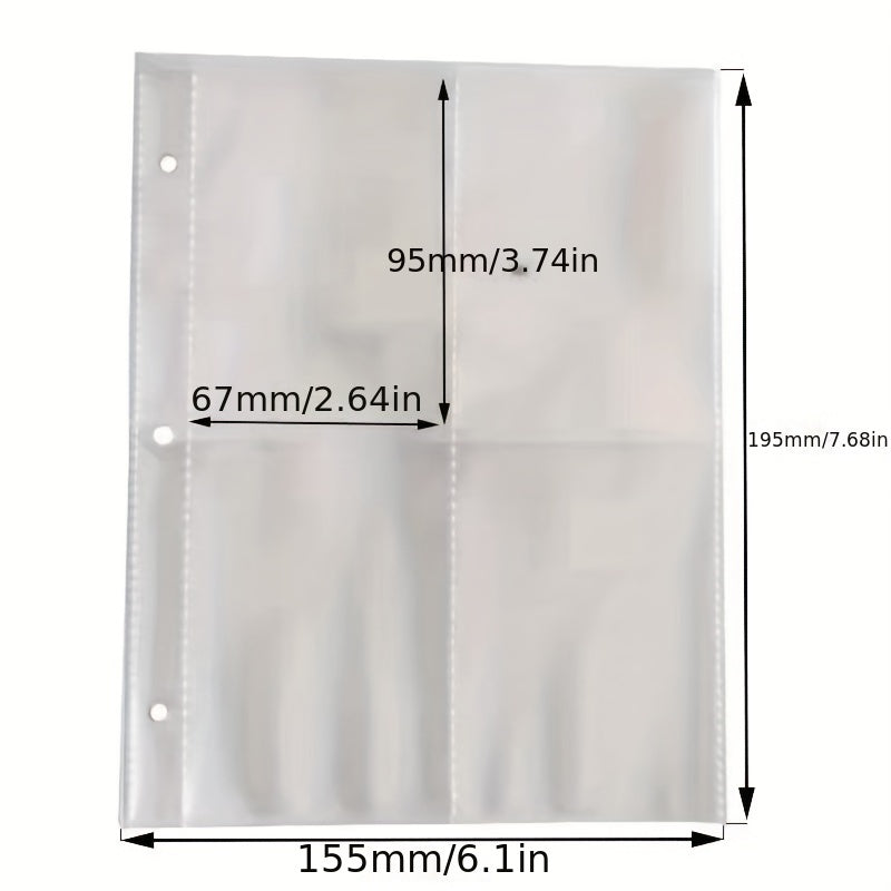 10pcs Dream Transparent Loose leaf Paper Replacement Page Four Palace Grid