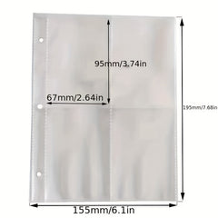 10pcs Dream Transparent Loose leaf Paper Replacement Page Four Palace Grid