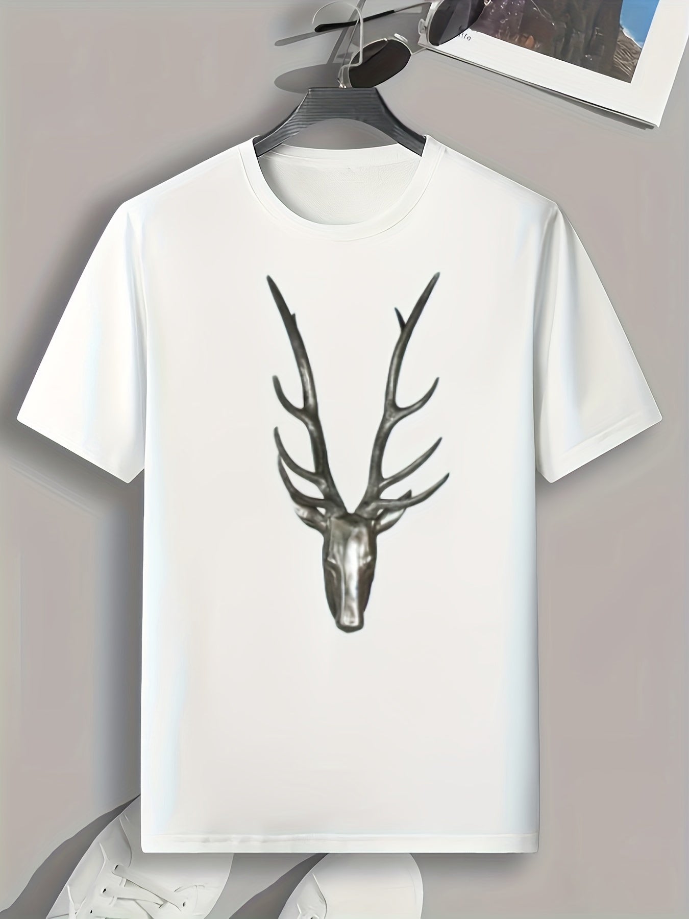 Deer Pattern Men's Sports T-shirt Graphic Tee