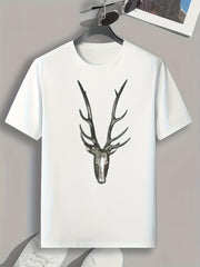 Deer Pattern Men's Sports T-shirt Graphic Tee