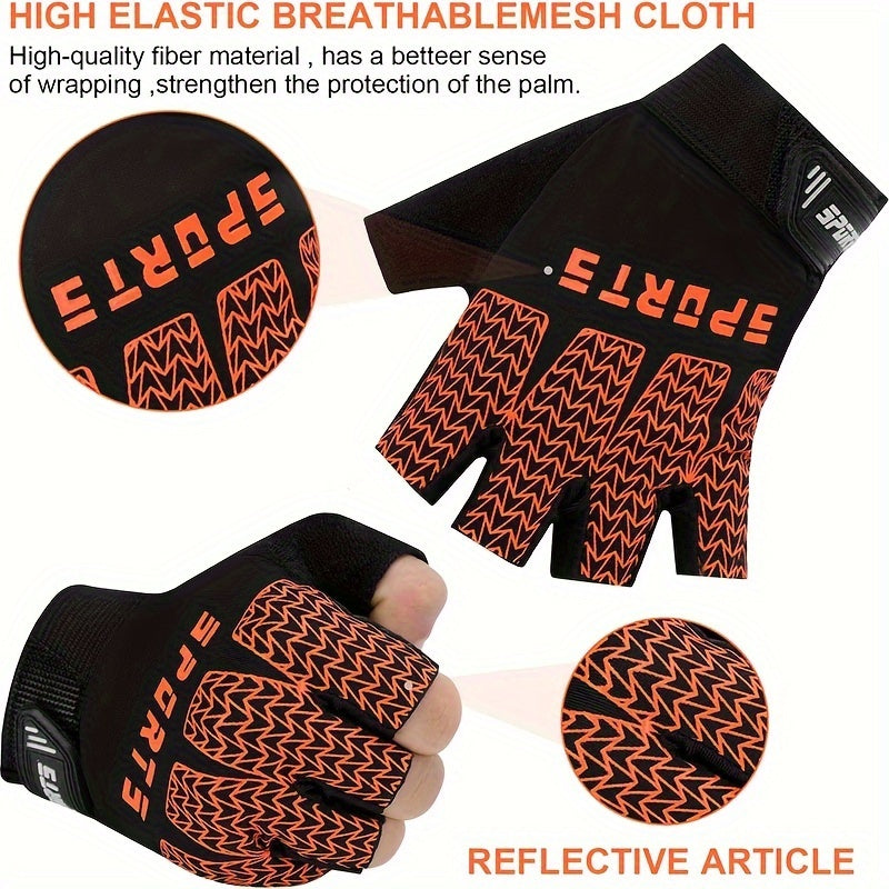 Kids Fingerless Cycling Gloves Non Slip Toddler Sport Half Finger Fishing Gloves