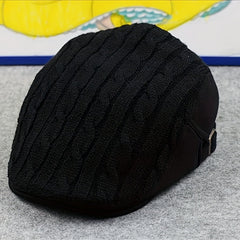 Casual Knitted Beret Hat, Moisture Wicking Newsboy Hat