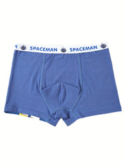 4pcs Boy's Astronaut Graphic Boxer Briefs Underwear Clothes