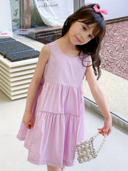 Girl's Sleeveless Princess Dress Breathable for Summer
