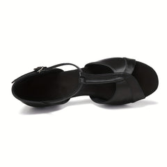 Women's Non-slip Latin Dance Sandals Medium Heel Lightweight Shoes