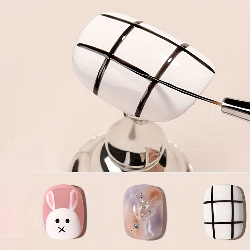 3pcs Nail Drawing Pen Fine Metal Rod Nail Art Pen Brush Set