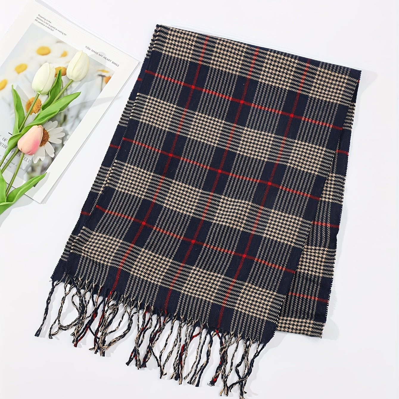 Plaid Men's Casual Scarf