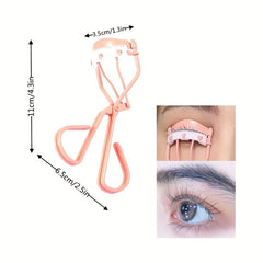 Eyelash Curler with Built-in Comb and 2 Replacement Pads